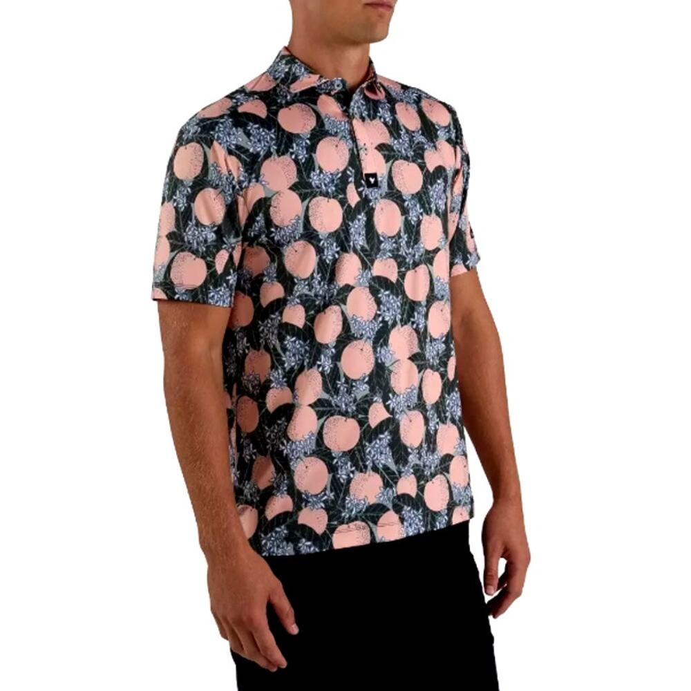Bad Birdie Orange You Glad Core Performance Golf Polo Shirt Size M